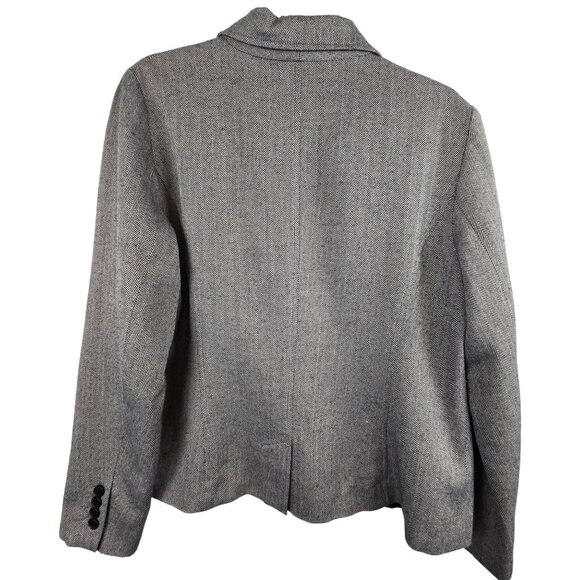 Womens Business Office Work Interview Church Blazer Jacket Isaac Mizrahi Grey L - Picture 2 of 9